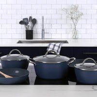 Ensemble de casseroles 5 pièces - Bleu égéen