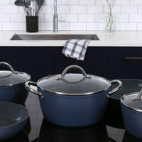 Ensemble de casseroles 5 pièces - Bleu égéen