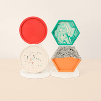 Ensemble de moules hexagonaux et ronds 